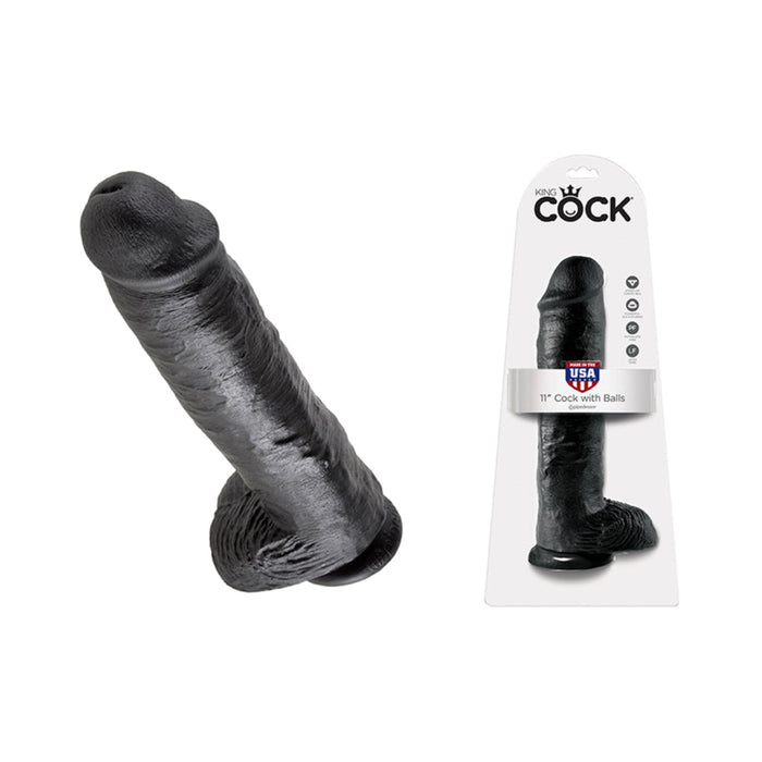King Cock 11" Cock - Black | SexToy.com
