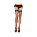 Stay Up Lycra Fishnet W/lace Top Thigh Hi O/s Black | SexToy.com