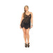 Rose Lace Flair Chemise Plus Size Black | SexToy.com