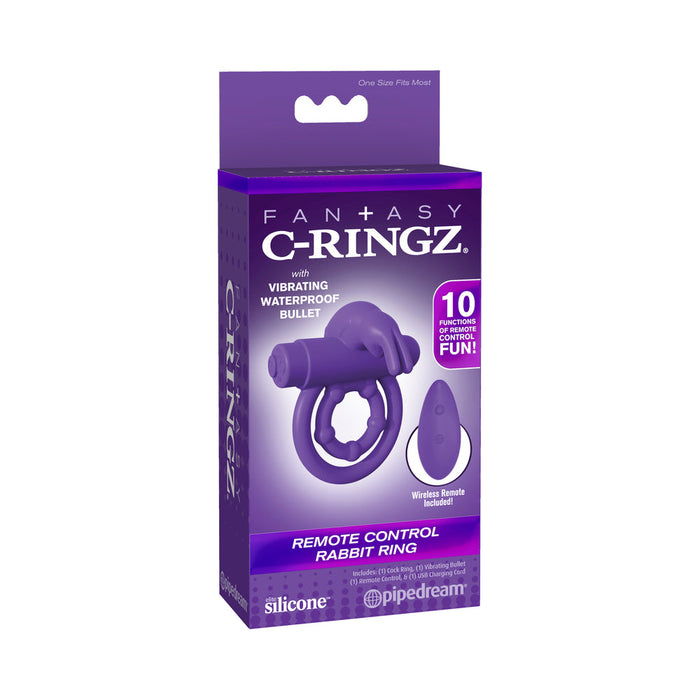 Fantasy C-Ringz Remote Rabbit Ring Purple | SexToy.com