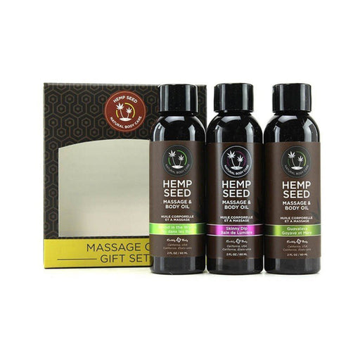 Earthly Body Edible Massage Oil Gift Set 3 Flavors | SexToy.com
