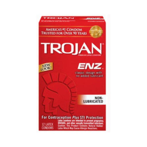 Trojan Enz Non-Lubricated Condoms - 12 Pack | SexToy.com