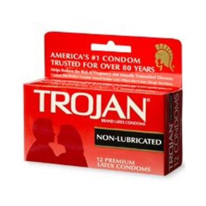 Trojan Enz Non-Lubricated Condoms - 12 Pack | SexToy.com
