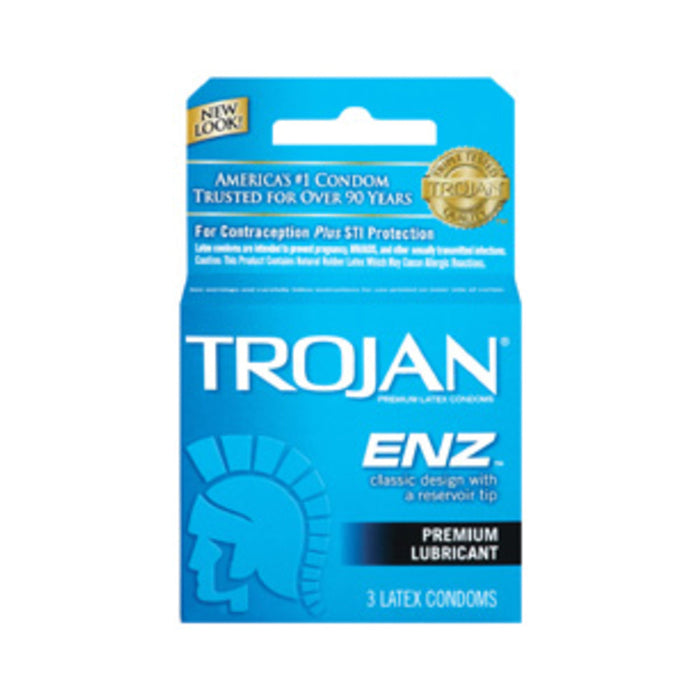 Trojan ENZ Lubricated Condoms 3 Pack | SexToy.com