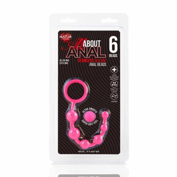 Hustler Anal Beads 6 Balls Pink Silicone | SexToy.com