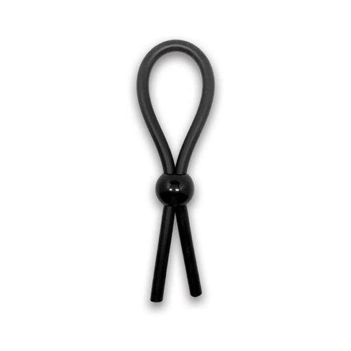 Rock Solid Lasso Single Adjustable Black Silicone Cock Tie | SexToy.com