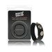 Rock Solid Adjustable Leather 3 Snap Cock Ring Black | SexToy.com