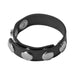 Rock Solid Adjustable Leather 5 Snap Cock Ring (black) | SexToy.com