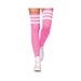 Athlete Thigh Highs with 3 Stripes Top O/S Neon Pink | SexToy.com
