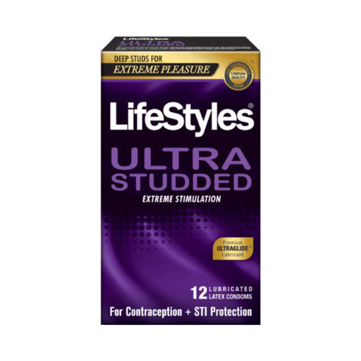Lifestyles Ultra Studded Latex Condoms 12 Count | SexToy.com