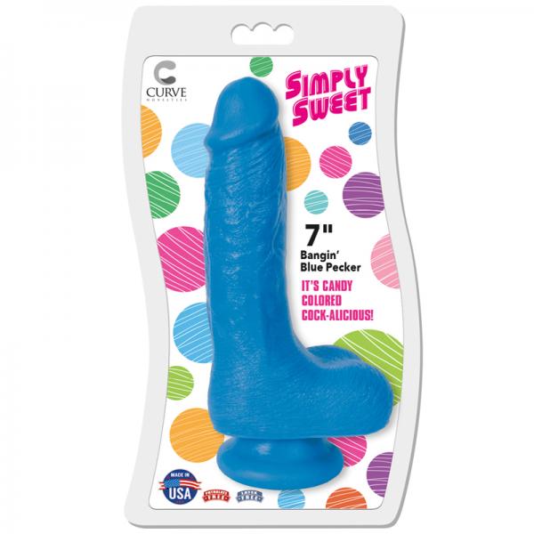 Simply Sweet 7 inches Dong Banging Blue | SexToy.com