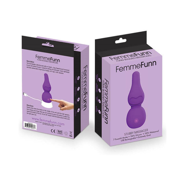 Femmefunn Funn Buddies Stubby Massager Purple | SexToy.com