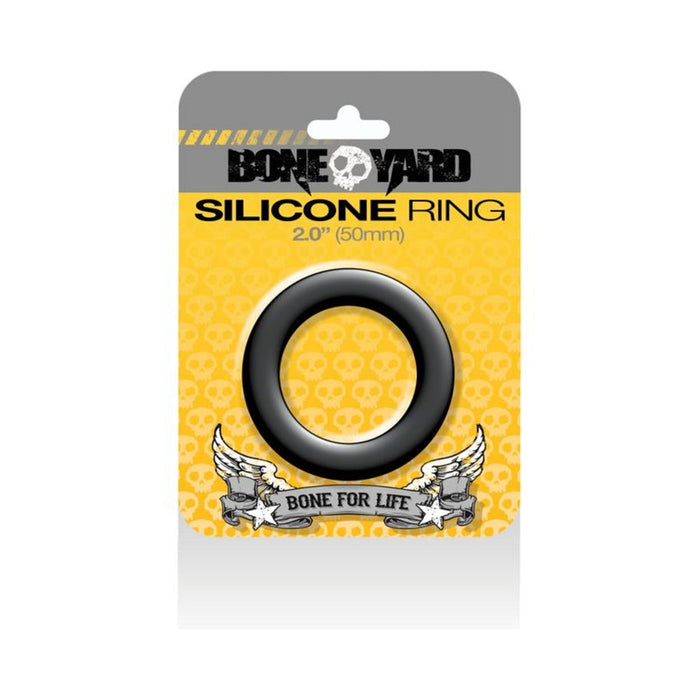 Boneyard Silicone Cock Ring 2 inches Black | SexToy.com