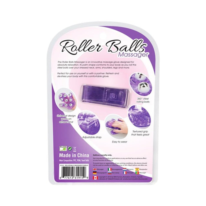 Roller Balls Massager Purple Massage Glove | SexToy.com
