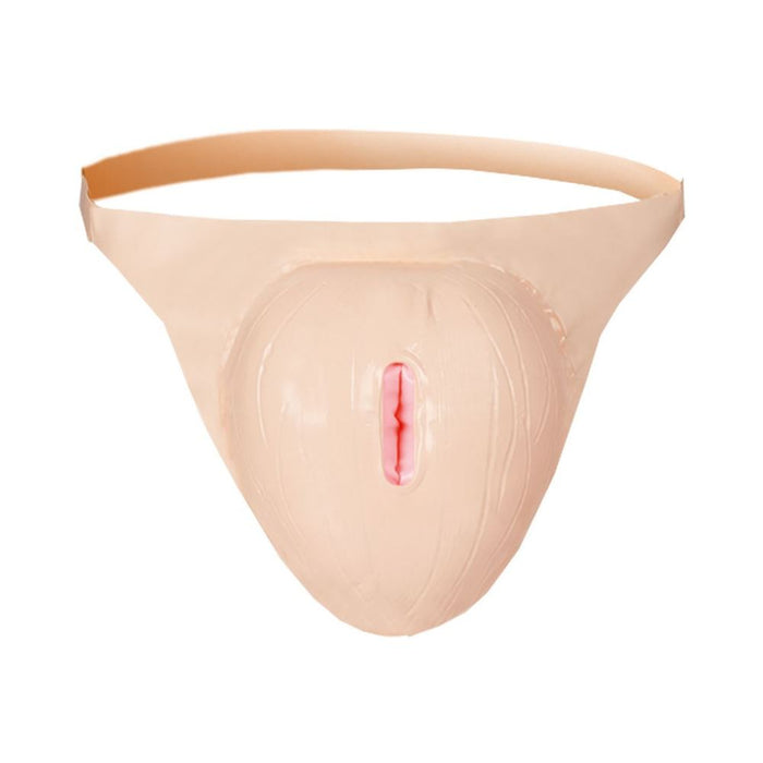 Get It On Inflatable Strap On Vagina Beige | SexToy.com