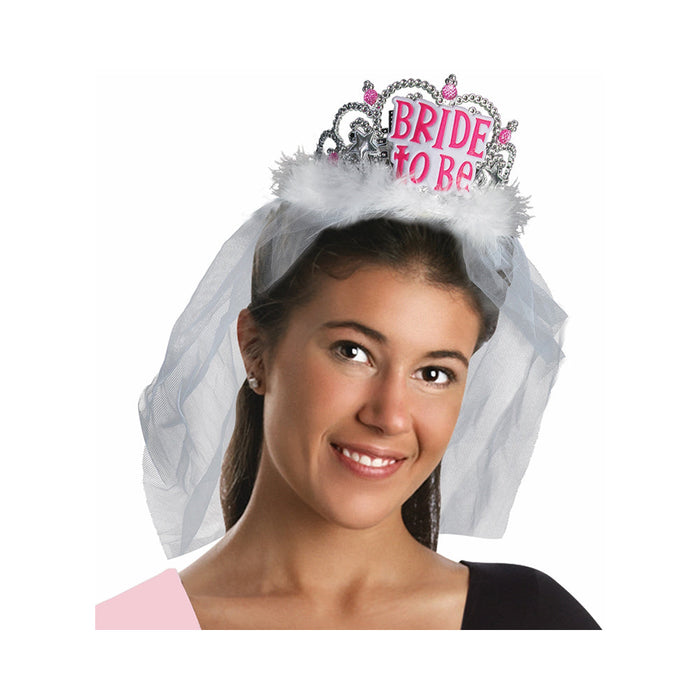 Bachelorette Bride To Be Tiara With Veil | SexToy.com