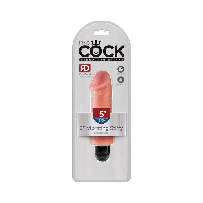 King Cock 5 inches Vibrating Stiffy Beige | SexToy.com