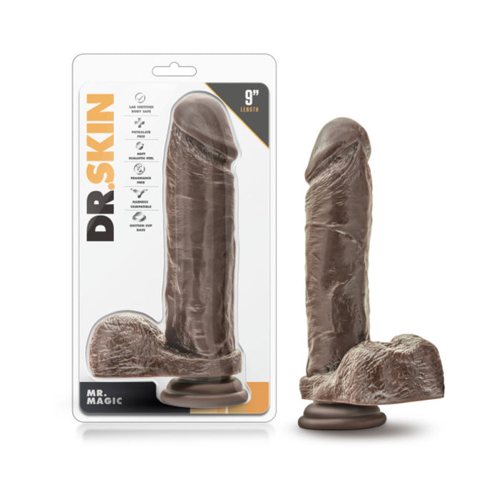 Mr Magic 9 inches Chocolate Brown Dildo with Suction Cup | SexToy.com