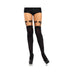 Dual Strap Elastic Thigh High Garter Suspender With Heart O/s Black | SexToy.com