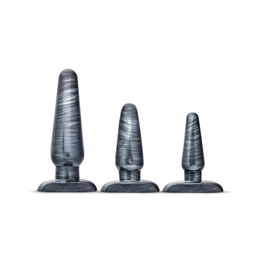 Jet Anal Trainer Kit Carbon Metallic Black 3 Butt Plugs | SexToy.com