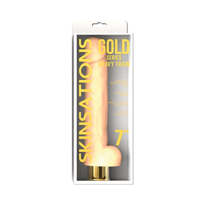 Skinsations Gold Series Gravy Train 7in Vibrating Dildo Multi Function | SexToy.com