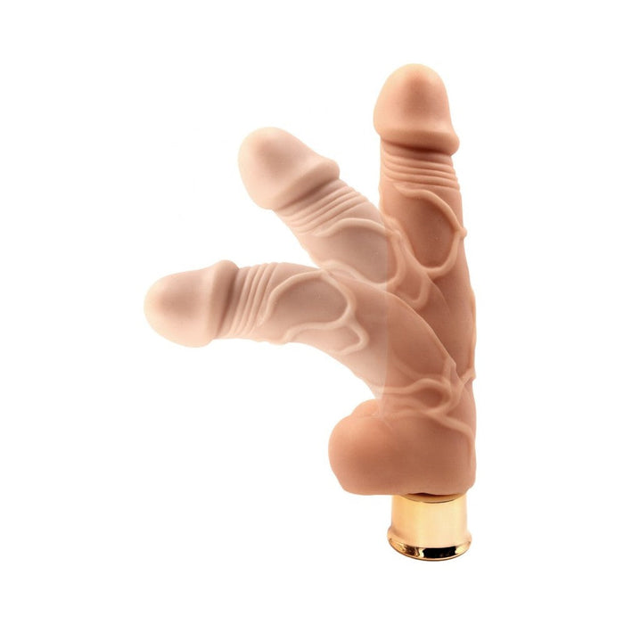 Skinsations Gold Series Big Wad 8in Vibrating Dildo Multi Function | SexToy.com