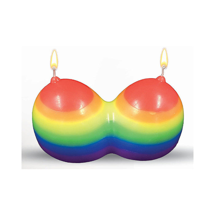 Jumbo Boobie Rainbow Candle | SexToy.com