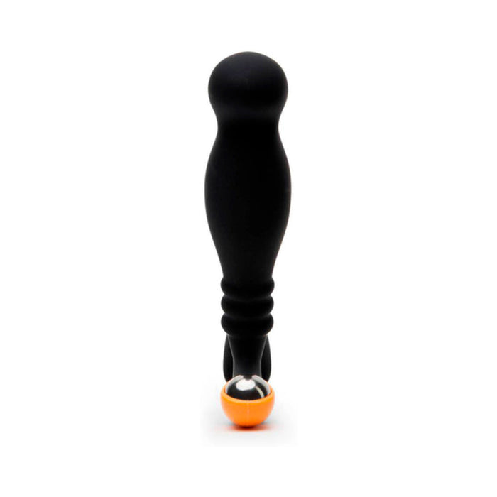 Nexus Ultra Si Silicone & Polypropylene Massager - Black/orange | SexToy.com