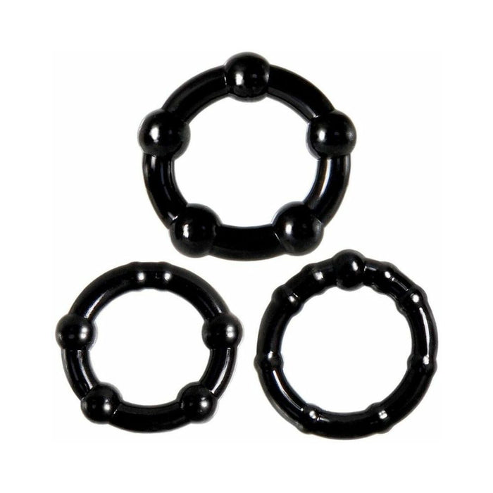 One Night Stand Intensity Rings Black 3 Package | SexToy.com