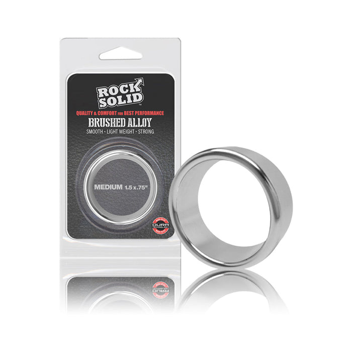 Rock Solid Brushed Alloy Medium (1.5in X .75in) Silver | SexToy.com