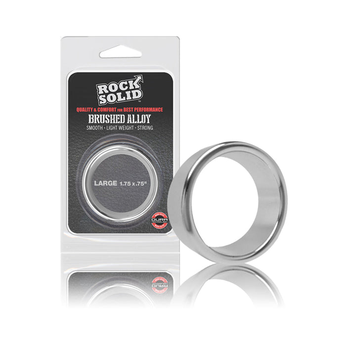 Rock Solid Brushed Alloy Large (1.75in X .75in) Silver | SexToy.com