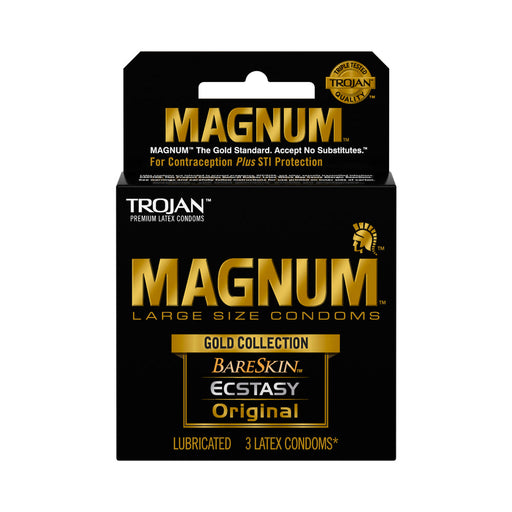 Trojan Magnum Large Size Condoms Gold Collection 3 Pack | SexToy.com