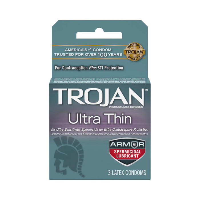 Trojan Ultra Thin Armor (spermicidal) 3pk | SexToy.com