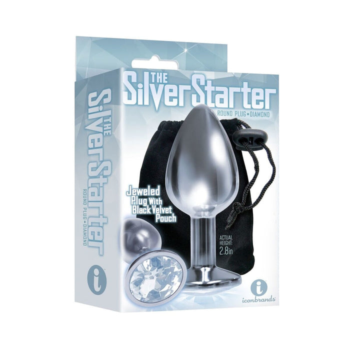 The 9's, The Silver Starter, Bejeweled Stainless Steel Plug | SexToy.com