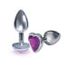 The 9's, The Silver Starter, Bejeweled Heart Stainless Steel Plug | SexToy.com