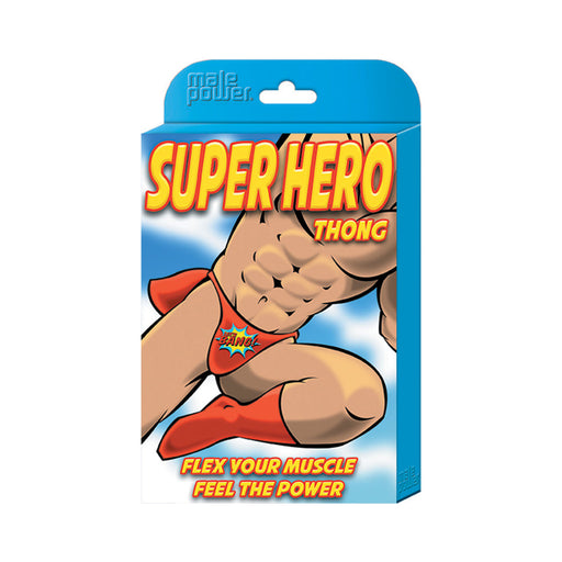 Male Power Novelty Super Hero Thong Black 1sz | SexToy.com