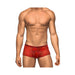 Male Power Stretch Lace Mini Short Red Small | SexToy.com