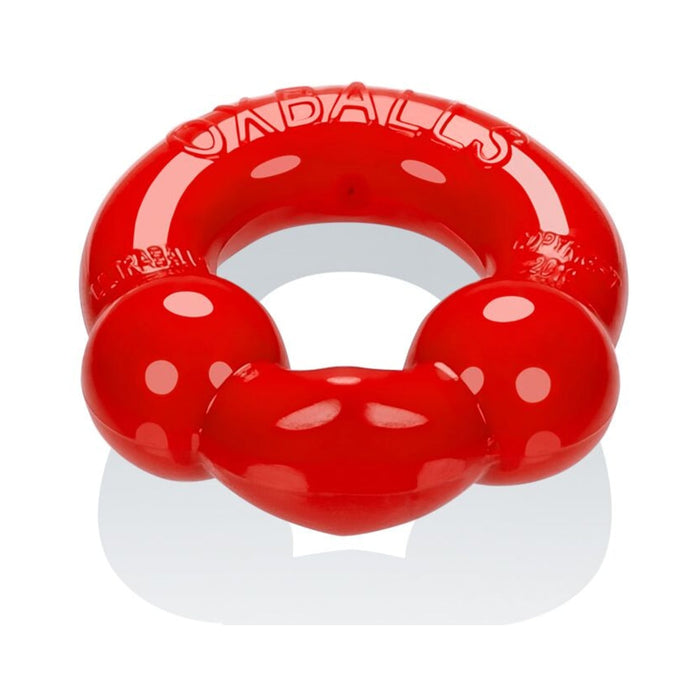 Oxballs 2-pack Cockring, Steel & Red | SexToy.com