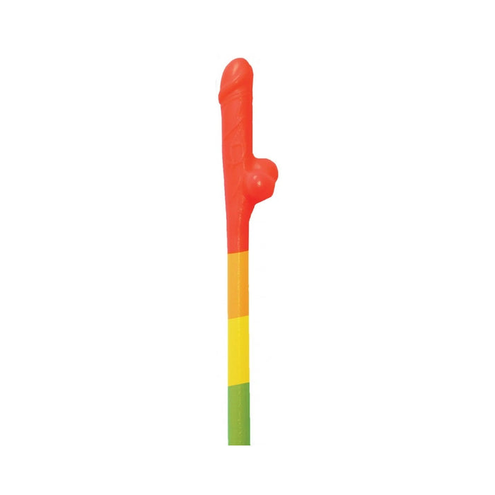 Rainbow Pecker Straws 10pk | SexToy.com