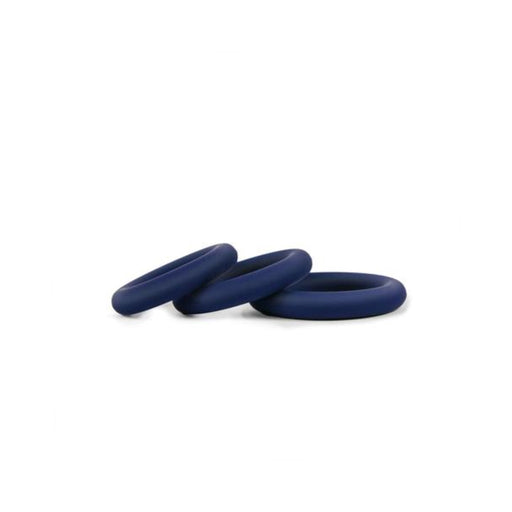 Hombre Snug Fit Silicone Thick C-rings 3pk Navy | SexToy.com