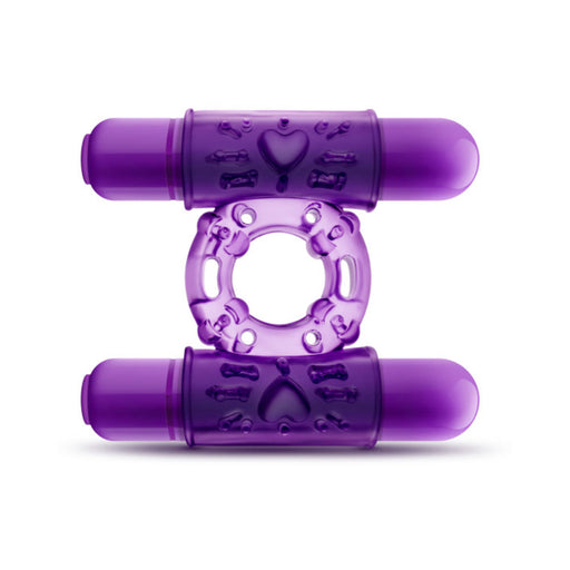 Play With Me - Double Play - Dual Vibrating Cockring - Purple | SexToy.com