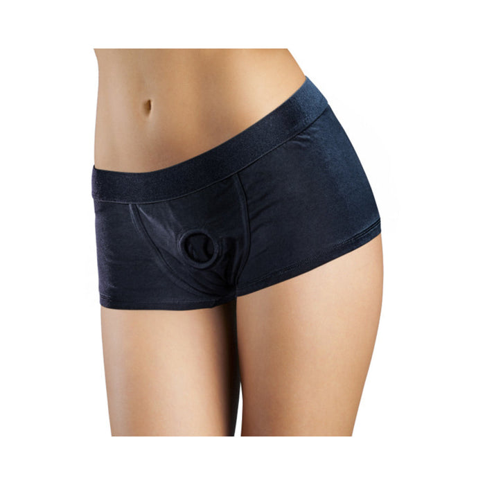 Temptasia Panty Harness Shorts Medium Black | SexToy.com