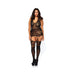 Seamless Floral Lace Opaque Suspender Bodystocking With Shredded Strap Detail Plus Size Black | SexToy.com
