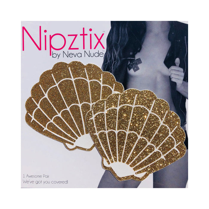 Neva Nude Pasty Shells Glitter Gold | SexToy.com