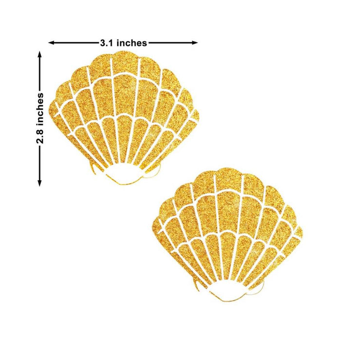 Neva Nude Pasty Shells Glitter Gold | SexToy.com