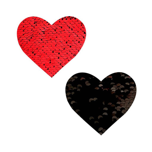 Neva Nude Pasty Heart Sequins Red To Black | SexToy.com