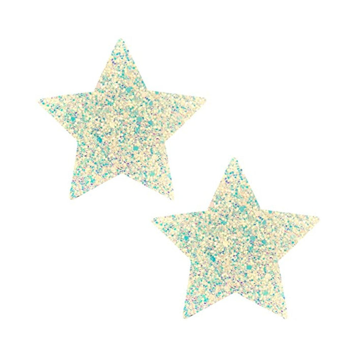 Neva Nude Pasty Star Sequins Iridescent White | SexToy.com