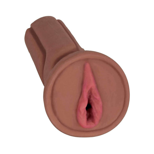 Mistress Bioskin Vibrating Stroker With Pubic Bone 1 Speed Bullet Cece Chocolate | SexToy.com