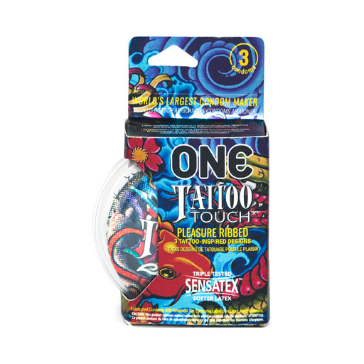 ONE Tattoo Touch Condom 3pk | SexToy.com