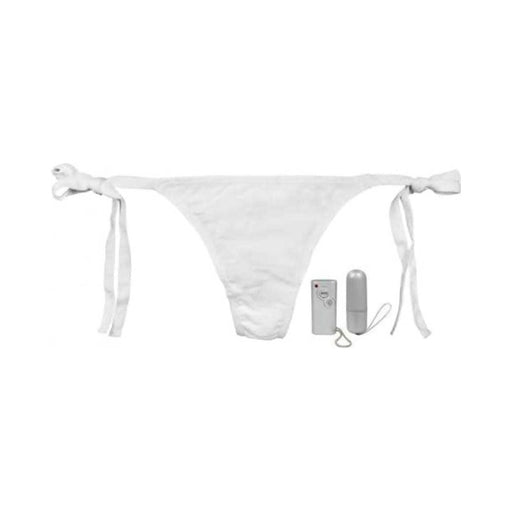 Bridal Panty Vibrating With Remote 10 Function Bullet Waterproof White | SexToy.com